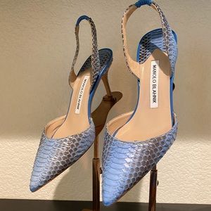 Blue Snake Manolo Blahniks